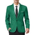 thumbnail image 1 of INSPIRE CHIC Men's Dress Slim Fit Blazer Single Breasted One Button Prom Suit Sports Coat 2XL Green, 1 of 7