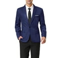 thumbnail image 1 of Lars Amadeus Men's Dress Slim Fit Blazer Single Breasted One Button Prom Suit Sports Coat, 1 of 6