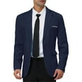 thumbnail image 1 of INSPIRE CHIC Men's Coat Slim Fit Blazer Single Breasted One Button Formal Coat S Navy Blue, 1 of 7