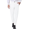 thumbnail image 1 of INSPIRE CHIC Men's Dress Solid Color Pants Straight Front Chino Slacks, 1 of 6