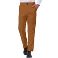thumbnail image 1 of INSPIRE CHIC Men's Formal Flat Front Straight Fit Solid Prom Dress Pants, 1 of 6