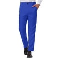 thumbnail image 1 of INSPIRE CHIC Men's Formal Flat Front Straight Fit Solid Prom Dress Pants, 1 of 6