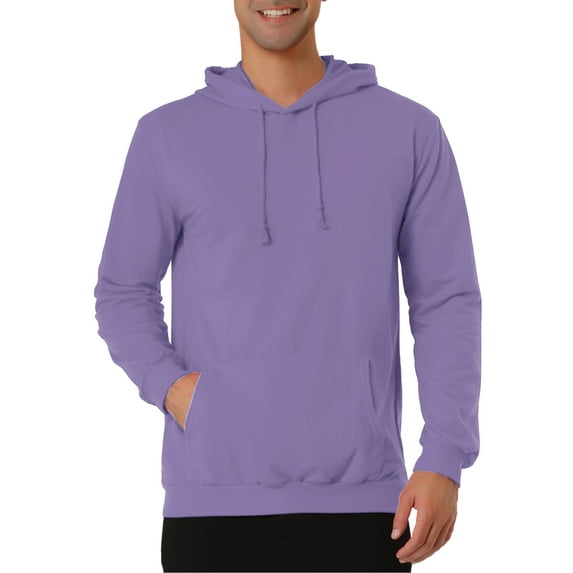 Lars Amadeus Men's Hoodie Sweatshirt Long Sleeves Solid Drawstring Pullover