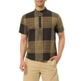 thumbnail image 1 of Lars Amadeus Men's Linen Henley Short Sleeve Button Down Shirts, 1 of 6