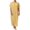thumbnail image 1 of INSPIRE CHIC Men's Nightshirt Short Sleeve Crew Neck Relaxed Fit Long Sleepshirt 6XL Khaki, 1 of 5