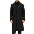 thumbnail image 1 of INSPIRE CHIC Men's Coats Single Breasted Lapel Collar Long Sleeve Back Slit Outerwear Coat M Black, 1 of 7