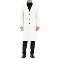 thumbnail image 1 of Lars Amadeus Men's Overcoat Single Breasted Notched Lapel Long Trench Coat, 1 of 6
