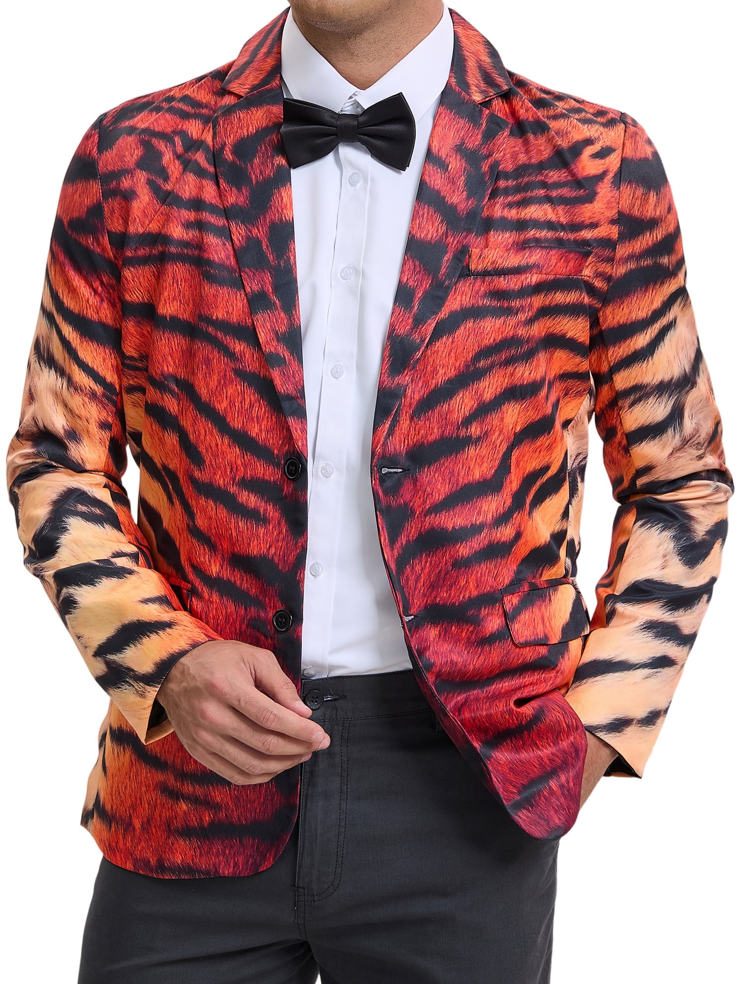 Men's Leopard Print Party Blazer By Lars Amadeus