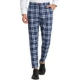 thumbnail image 1 of Lars Amadeus Men's Plaid Dress Pants Casual Slim Fit Checkered Business Trousers, 1 of 6