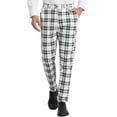 thumbnail image 1 of Lars Amadeus Men's Plaid Dress Pants Casual Slim Fit Checkered Business Trousers, 1 of 6