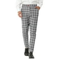 thumbnail image 1 of Lars Amadeus Men's Plaid Dress Pants Slim Fit Business Checked Trousers, 1 of 6