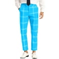 thumbnail image 1 of Lars Amadeus Men's Plaid Dress Pants Slim Fit Checked Printed Trousers, 1 of 4