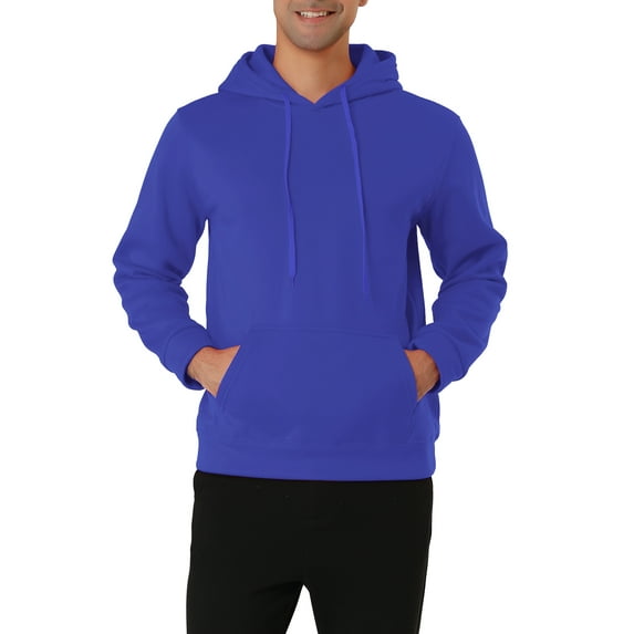 Lars Amadeus Men's Plush Lined Pullover Hoodie Sweatshirts with Pocket