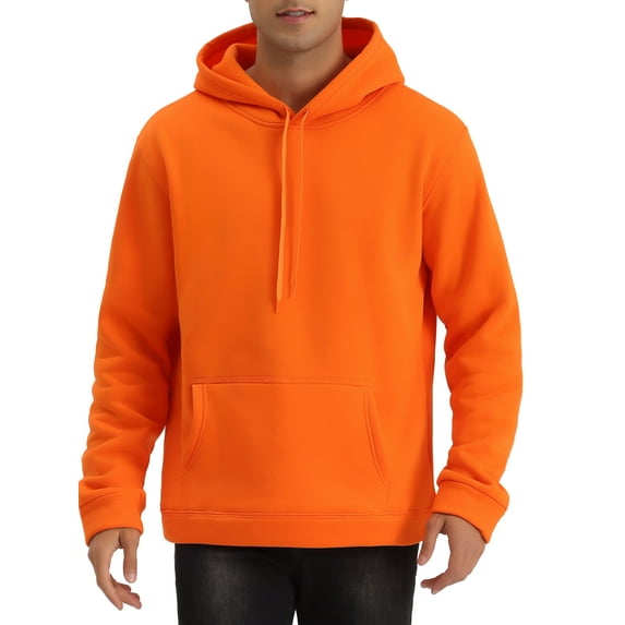 Lars Amadeus Men's Plush Lined Pullover Hoodie Sweatshirts with Pocket
