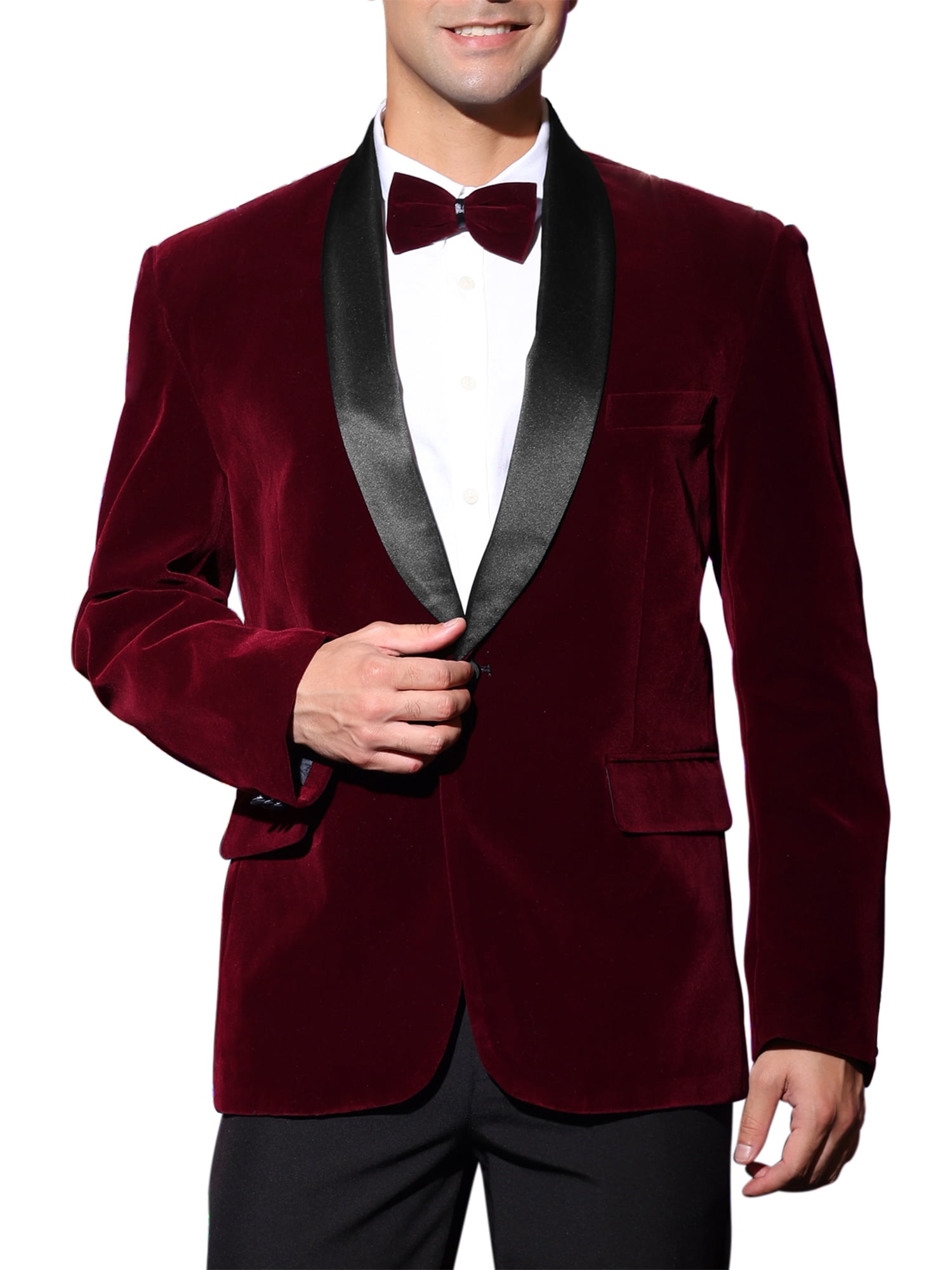 Mens Burgundy Velvet Jacket Groom Wedding Dinner Party Wear Tuxedo Blazer  Coat