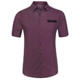 thumbnail image 1 of Lars Amadeus Men's Short Sleeve Shirts Summer Printed Pocket Button Down Shirts, 1 of 6