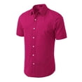 thumbnail image 1 of Lars Amadeus Men's Short Sleeves Polka Dots Button Down Shirt, 1 of 6