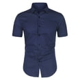 thumbnail image 1 of Lars Amadeus Men's Short Sleeves Polka Dots Button Down Shirt, 1 of 6
