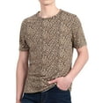 thumbnail image 1 of INSPIRE CHIC Men's T-Shirts Snake Print Regular Fit Breathable Short Sleeve Tee 42 Beige Black, 1 of 7