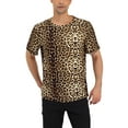 thumbnail image 1 of Lars Amadeus Men's Short Sleeves Round Neck Leopard Prints T-shirt, 1 of 6
