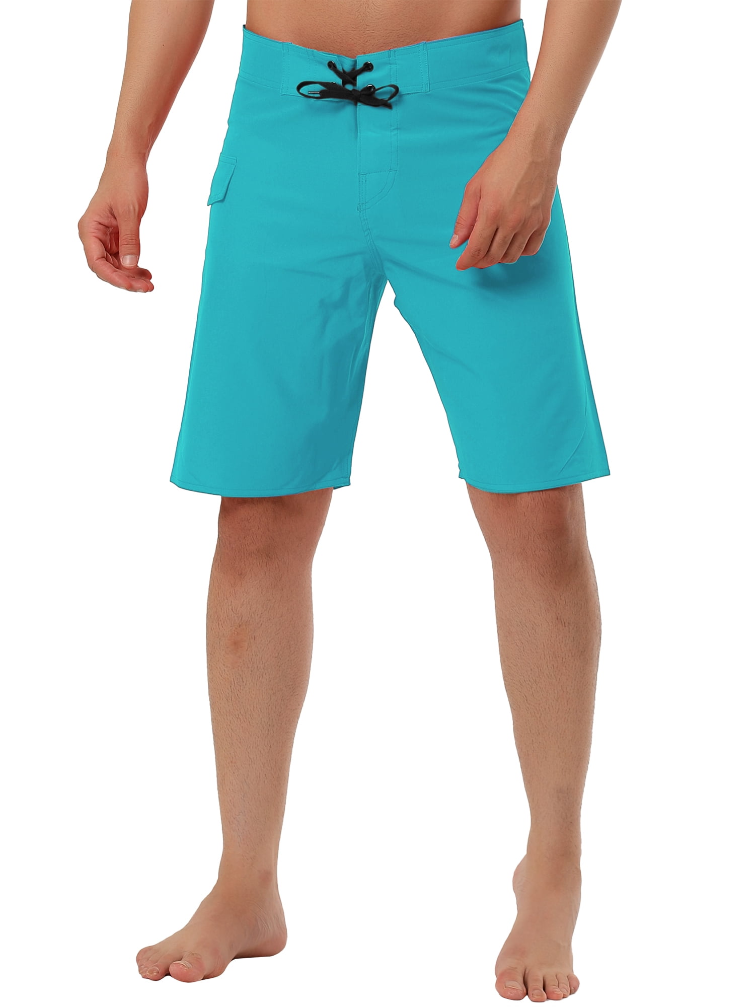 INSPIRE CHIC Men's Shorts Drawstring Swim Shorts Elastic Waist Board Shorts
