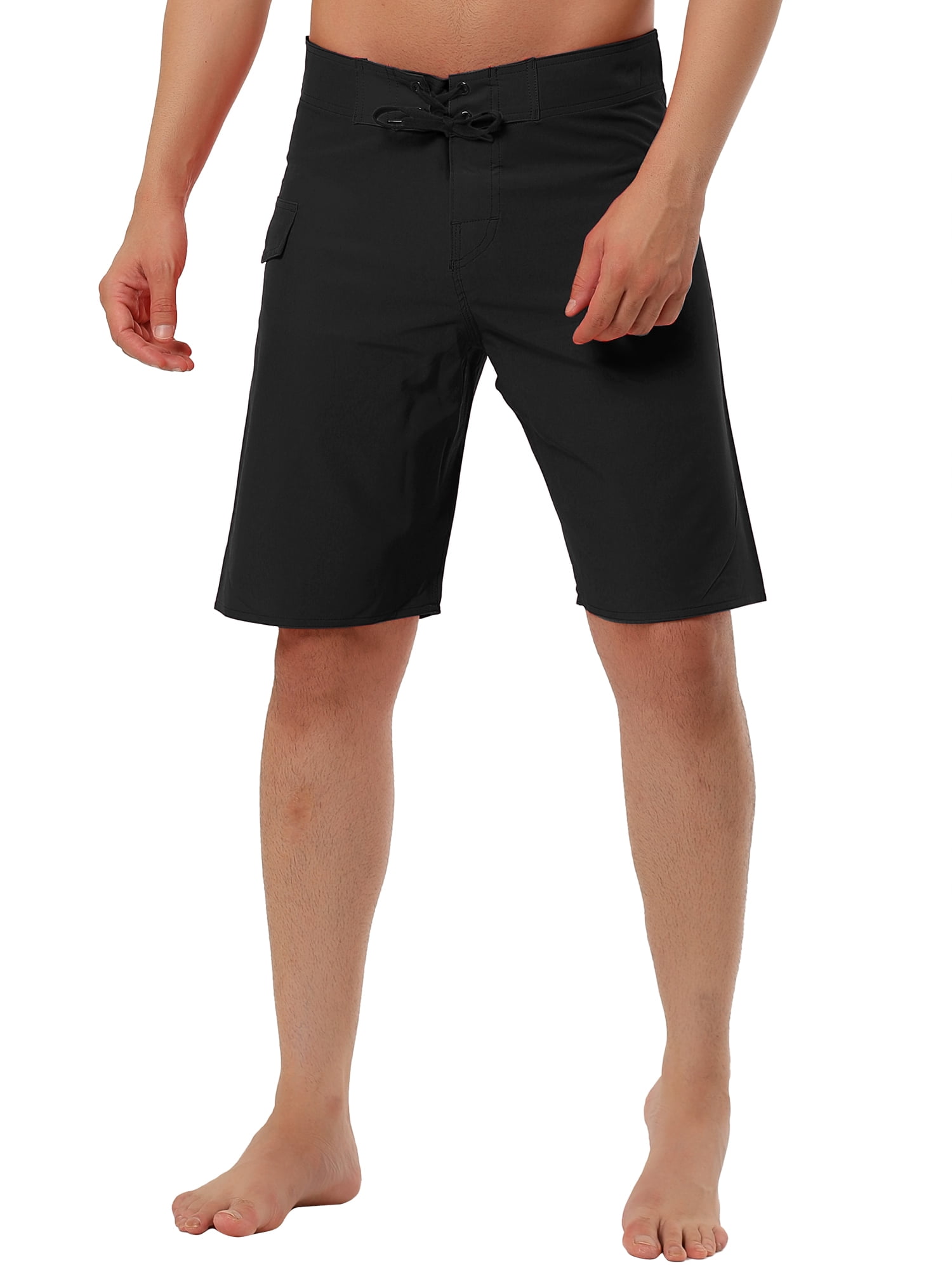 INSPIRE CHIC Men's Shorts Drawstring Swim Shorts Elastic Waist Board Shorts
