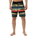 thumbnail image 1 of INSPIRE CHIC Men's Shorts Drawstring Waist Swim Shorts Printed Summer Shorts 30 Brown, 1 of 7
