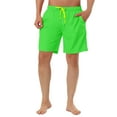 thumbnail image 1 of INSPIRE CHIC Men's Shorts Solid Beach Shorts Drawstring Surfing Mesh Lining Board Shorts 36 Green, 1 of 7