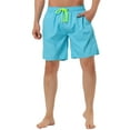 thumbnail image 1 of INSPIRE CHIC Men's Shorts Solid Beach Shorts Drawstring Surfing Mesh Lining Board Shorts 30 Light Blue, 1 of 7