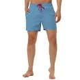 thumbnail image 1 of Lars Amadeus Men's Shorts Summer Beach Shorts Solid Mesh Lining Drawstring Waist Swim Shorts, 1 of 6