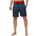 thumbnail image 1 of INSPIRE CHIC Men's Shorts Summer Printed Drawstring Color Block Swim Beach Shorts 30 Red Navy, 1 of 7