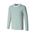 thumbnail image 1 of INSPIRE CHIC Men's Striped Crew Neck Long Sleeve T-shirt Cotton Pullover Top, 1 of 7