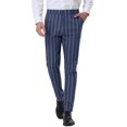 thumbnail image 1 of INSPIRE CHIC Men's Striped Dress Pants Flat Front Trousers Business Pant, 1 of 6