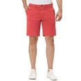 thumbnail image 1 of INSPIRE CHIC Men's Summer Solid Color Slim Fit Flat Front Walk Chino Shorts 30 Red, 1 of 7