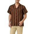 thumbnail image 1 of Lars Amadeus Men's Summer Striped Short Sleeves Beach Hawaiian Shirt, 1 of 6