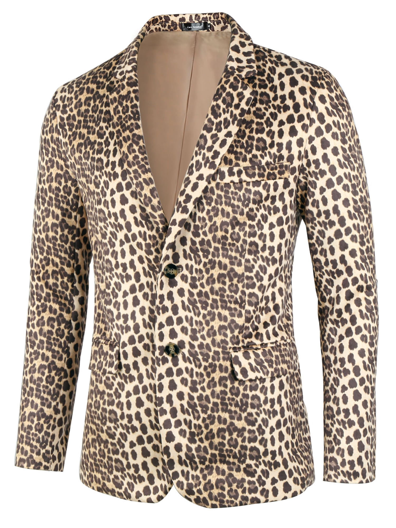 Men's Leopard Print Party Blazer By Lars Amadeus