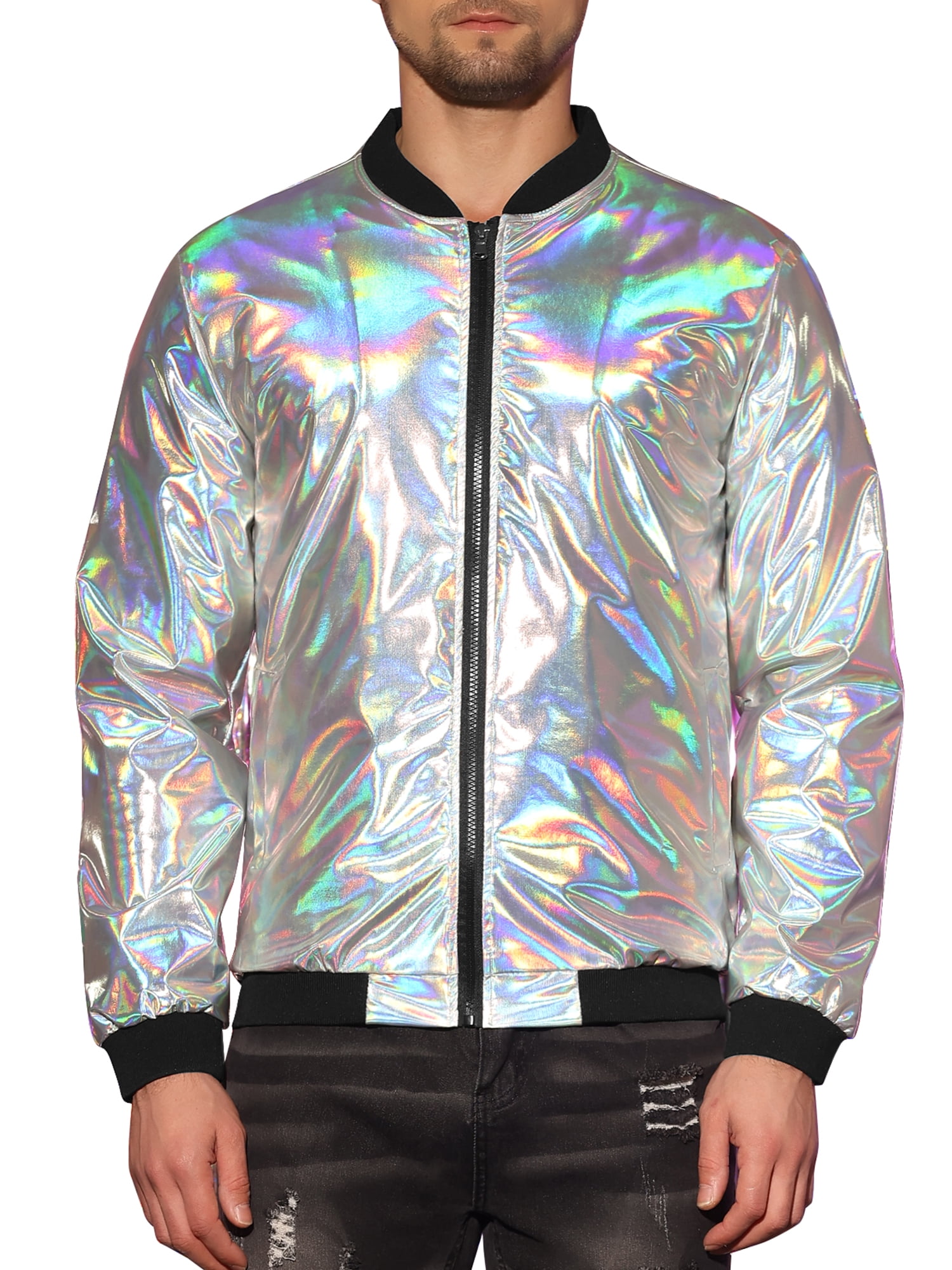 Holographic jacket men outlet