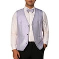thumbnail image 1 of INSPIRE CHIC Men's Vest Glitter V Neck Sleeveless Metallic Waistcoat Sparkly Formal Party Vest S Purple, 1 of 4