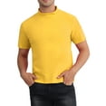 thumbnail image 1 of INSPIRE CHIC Mock Neck T-Shirt for Men's Short Sleeves Turtleneck Summer Basic Pullover Tee Tops, 1 of 6