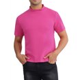 thumbnail image 1 of INSPIRE CHIC Mock Neck T-Shirt for Men's Short Sleeves Turtleneck Summer Basic Pullover Tee Tops, 1 of 6