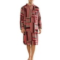 thumbnail image 1 of INSPIRE CHIC Nightshirts for Men's Father's Day Gift Long Sleeves Irregular Geometric Pattern Henley Sleep Shirts, 1 of 4
