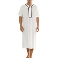 thumbnail image 1 of INSPIRE CHIC Nightshirts for Men's Loose Fit Short Sleeves Sleep Shirts Comfy Nightgown White M, 1 of 4