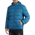 thumbnail image 1 of INSPIRE CHIC Outdoor Coat for Men's Winter Puffer Down Packable Full-Zip Padding Hood Jacket M Blue, 1 of 6