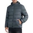 thumbnail image 1 of INSPIRE CHIC Outdoor Coat for Men's Winter Puffer Down Packable Full-Zip Padding Hood Jacket XL Grey, 1 of 6