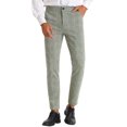 thumbnail image 1 of INSPIRE CHIC Plaid Dress Pants for Men's Contrast Color Formal Pants Light Green 36, 1 of 4