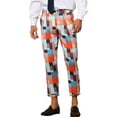 thumbnail image 1 of Lars Amadeus Plaid Dress Pants for Men's Cropped Ankle Length Business Trousers, 1 of 4