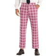 thumbnail image 1 of Lars Amadeus Plaid Dress Pants for Men's Slim Fit Flat Front Checked Chino Trousers, 1 of 4
