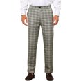 thumbnail image 1 of INSPIRE CHIC Plaid Pants for Men's Flat Front Straight Fit Checked Trouser 28 Gray, 1 of 5