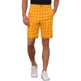 thumbnail image 1 of INSPIRE CHIC Plaid Shorts for Men's Summer Flat Front Checked Patterned Dress Shorts Yellow 32, 1 of 5