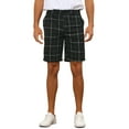 thumbnail image 1 of INSPIRE CHIC Plaid Shorts for Men's Regular Fit Flat Front Summer Chino Shorts, 1 of 5